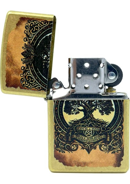 Antique Brass Çakmak Şık Tasarım Metal Yapı Benzinli Hediye Seçeneğiyle modelleri
