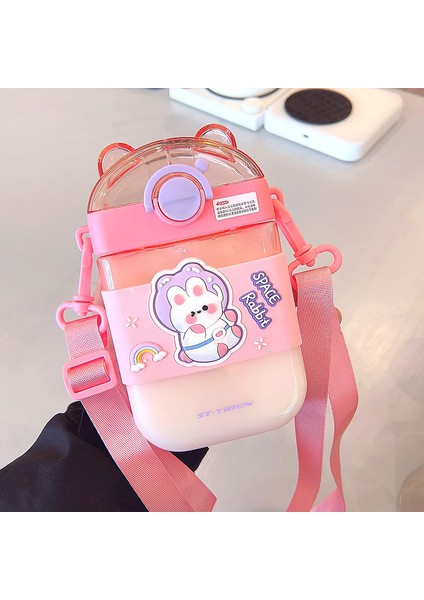 Çocuk Pipetli Dak Karikatür Sevimli Kare Plastik Daklar (Yurt Dışından)