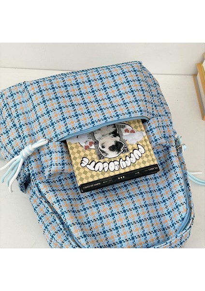 Lise Öğrencileri Için Ekose Sırt Çantası (Yurt Dışından) modelleri