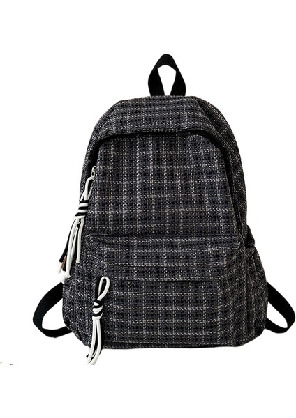 Lise Öğrencileri Için Ekose Sırt Çantası (Yurt Dışından)