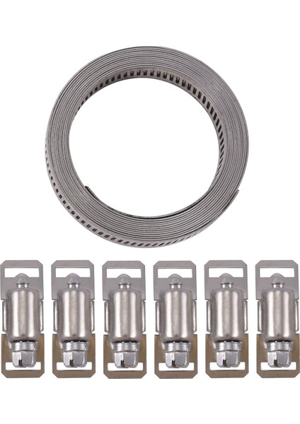 304 Paslanmaz Çelik Solucan Kelepçe Hortum Kelepçesi Kayış Bağlantı Elemanları ile Ayarlanabilir Dıy Boru Hortum Kelepçesi Kanal Kelepçesi 7.9 Feet (Yurt Dışından) modelleri