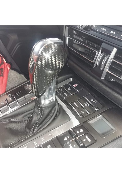 Gerçek Karbon Fiber Vites Topuzu Golf Sopası Kılıfı Trim Macan 2014-2020 Için Fit S Gts Panamera 2014-2016 718 2016-2019 (Yurt Dışından) indirimleri