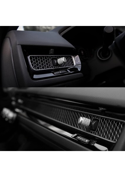 11TH Gen Honda Civic 2022 Merkezi Konsol Hava Firar Çıkışı Kapak Trim Kapağı Anahtar Düğmesi Halkası Iç Aksesuarları, Gümüş (Yurt Dışından) modelleri