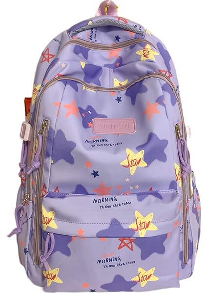 Ortaokul Lise Öğrencileri Büyük Kapasiteli Yıldız Sırt Çantası (Yurt Dışından)