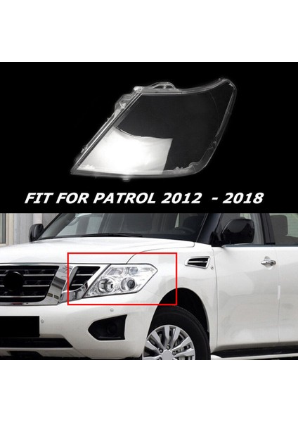 Nissan Patrol 2012-2018 Için Araba Far Kabuk Far Kapağı Başkanı Işık Lensi Far Cam Oto Kabuk Kapağı, Sol (Yurt Dışından) modelleri