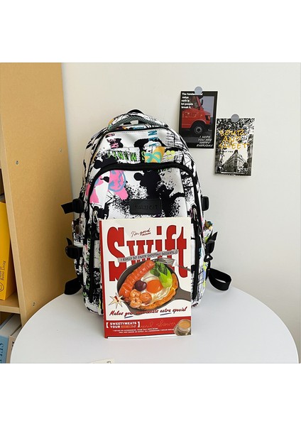 Ortaokul Öğrencisi Grafiti Sırt Çantası (Yurt Dışından) indirimleri