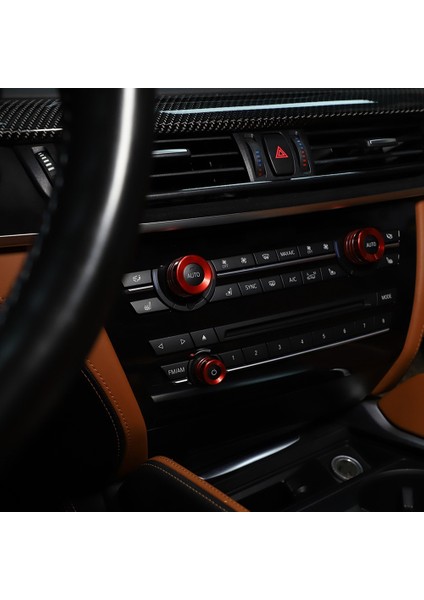 Kırmızı Klima Topuzu Ses Sesi Ayar Düğmesi Ayar Halkası Bmw X5 X6 E70 E71 F15 F16 2014-2018 (Yurt Dışından) indirimleri