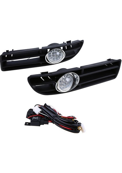Araba LED Sis Lambası Ön Izgara-Vw Bora Jetta Mk4 1999-2007 1 Çift (Yurt Dışından)