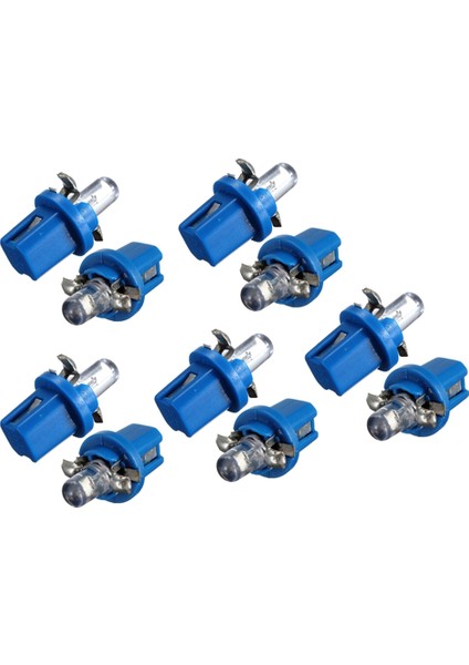 10 Adet LED Ampul Metre Dash B8-5d T5 Lamba Tutucu ile Mavi Ayar Oto Araba Işık (Yurt Dışından)