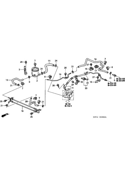 53713-S3V-A01 Honda Acura Mdx Pilot 2001-2006 Için Araba Hidrolik Direksiyon Basınç Hortumu Direksiyon Pompası Yağ Borusu 53713S3VA01 (Yurt Dışından) fiyatları