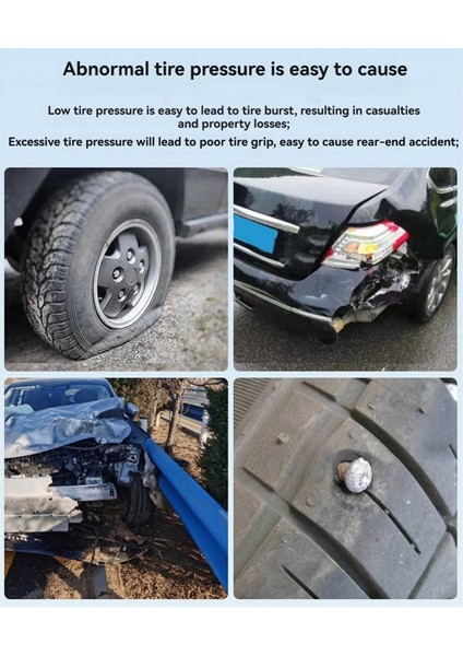 Araba Rv Kamyon Tpms 6 Tekerlek Sensörü Güneş Lastik Basıncı Izleme Sistemi Sıcaklık Saati Hava Basıncı Göstergesi Alarm A (Yurt Dışından) modelleri