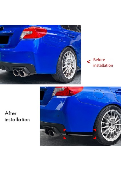Araba Arka Tampon Dudak Difüzör Ayırıcı Kanatlı Önlük Spoiler Subaru Wrx Stı Va 2015-2021 Parlak Siyah (Yurt Dışından) fırsatları