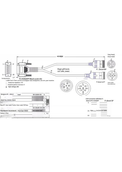 Kamyon Y Tipi Kablo Pn 493148 6pin + 9pin Deutsch Adaptörü Nexiq USB Bağlantısı Kamyon Arıza Dedektörü Aracı (Yurt Dışından) fiyatları