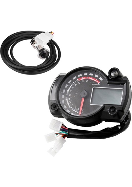 Motosiklet Hız Göstergesi 299 Kmh Mph 7 Renk 14000RPM Takometre Atv Quad Frenzy Evrensel Dijital Hız Göstergesi (Yurt Dışından)