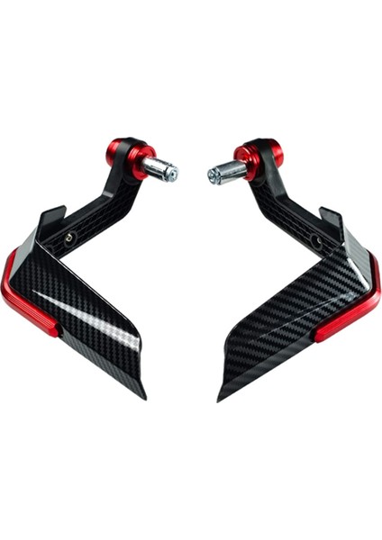 Motosiklet Tutacak El Koruyucuları Rüzgar Koruyucu Fırça Çubuğu Dekorasyonu Evrensel Tutacak Koruma Kılıfı Gidon El Koruyucusu Kırmızı (Yurt Dışından)