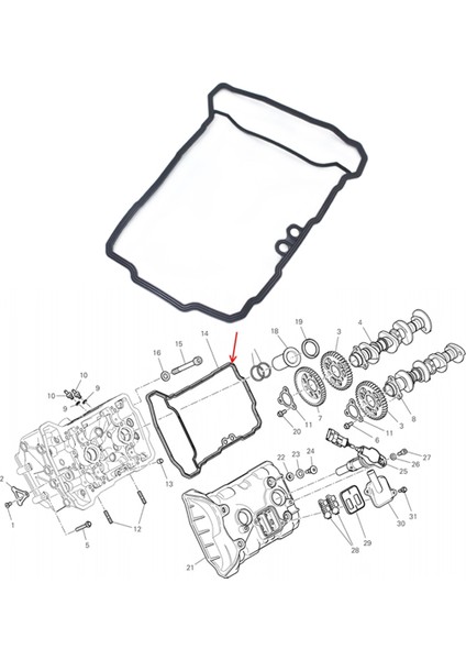 Motosiklet Arka Silindir Kapağı Contası Valf Kapağı Contası Kauçuk Conta Ducati Streetfighter Multistrada V4 V4S Için (Yurt Dışından) indirimleri