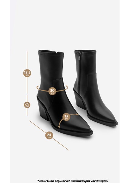 Kadın Western Bot Tamin Siyah