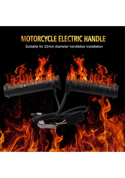 Kış Motosiklet Isıtmalı Tutacaklar Gidona Isıtıcı Manşonlar 22MM Gidona Uygun Sıcaklığı Kontrol Etme Anahtarı ile (Yurt Dışından) modelleri