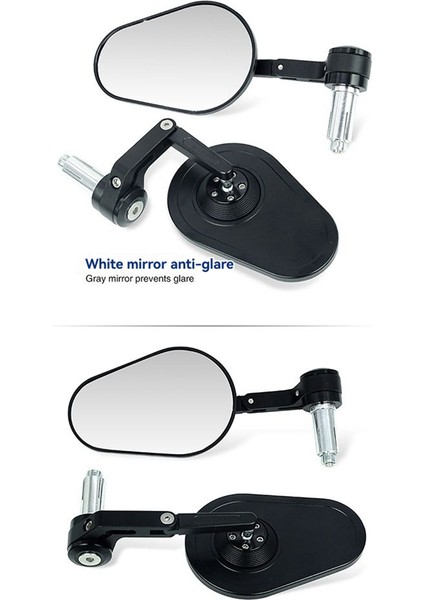 Motosiklet Evrensel Dikiz Aynası Katlanabilir Ayarlanabilir Anti-Dazzle Ayna 13MM-14MM Veya 17MM-19MM Gidona Uygun B Cam (Yurt Dışından) indirimleri
