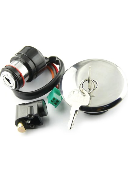 Motosiklet Kontak Anahtarı Yakıt Depo Kapağı Koltuk Kilidi Anahtar Takımı Suzuki GN125 Gn 125 1982-2001 (Yurt Dışından)