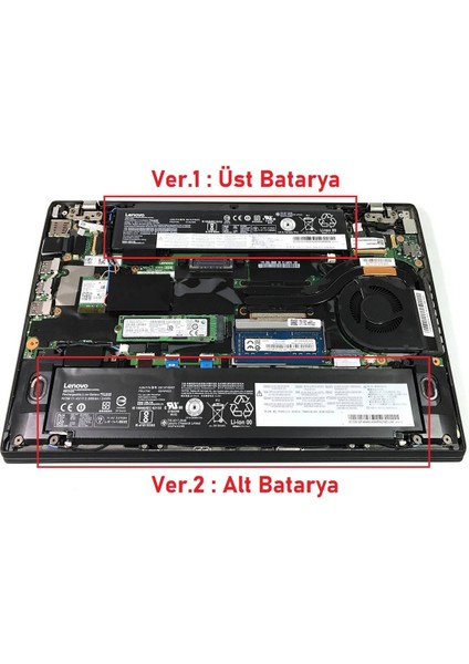 Lenovo ile Uyumlu Thinkpad T460S SB10F46460 00HW022 Batarya Versiyon-2 Alt fiyatları