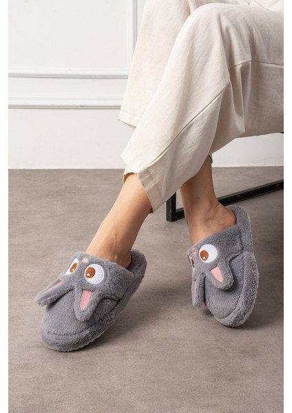 Kadın Ev Terliği Yumuşak Peluş Kaymaz Taban modelleri