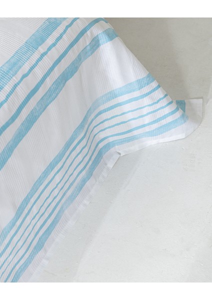 Caresse Çift Kişilik Pamuklu Ecocell Baskılı Pike - Turkuaz modelleri