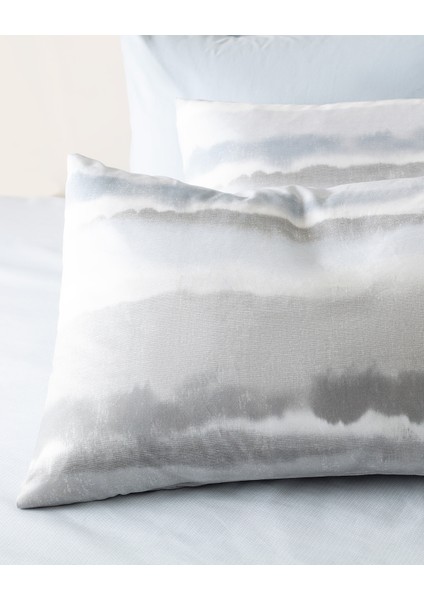 Leda Çift Kişilik %100 Pamuk Ranforce Baskılı Nevresim Takımı - Gri