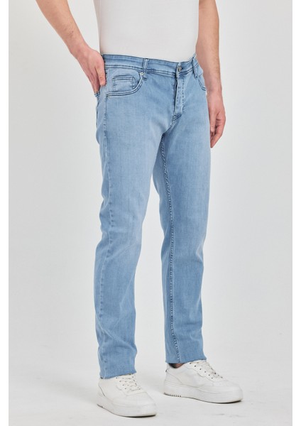 Erkek Fit Dar Kesim Pamuklu Esnek Jean Kot Denim Pantolon