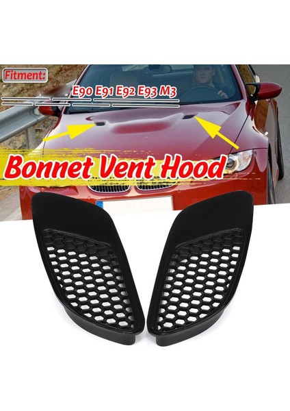 2 Adet Hava Firar Gerçek M3 Model Araba Ön Hava Kepçesi Kaput Havalandırma Hood Havalandırma Panjurları-Bmw E90 E91 E92 E93 M3 Abs (Yurt Dışından) fiyatları