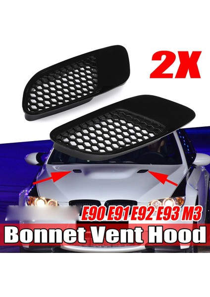 2 Adet Hava Firar Gerçek M3 Model Araba Ön Hava Kepçesi Kaput Havalandırma Hood Havalandırma Panjurları-Bmw E90 E91 E92 E93 M3 Abs (Yurt Dışından) modelleri