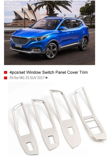 Mg Zs 2017-2021 Için Araba Pencere Düğmesi Anahtarı Kapağı Cam Kaldırma Trim Çerçeve Paslanmaz Çelik Dekorasyon Aksesuarları (Yurt Dışından) fırsatları