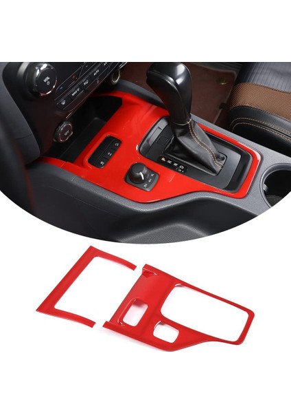 Ford Ranger 2015-2021 Için Araba Merkezi Kontrol Vites Paneli Çerçeve Kapak Trim Iç Aksesuar, Kırmızı (Yurt Dışından) fiyatları