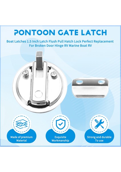 Tekne Mandalları 1,5 Inç Mandallı Gizli Çekmeli Kapak Kilidi Kırık Kapı Menteşesi Için Mükemmel Yedek Rv Deniz Teknesi Rv (Yurt Dışından) fırsatları