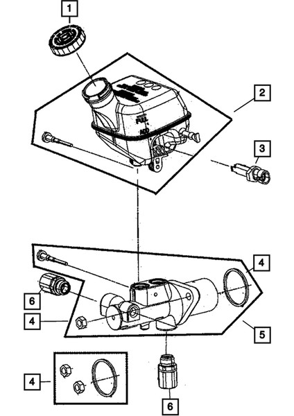 Dodge Grand Caravan Chrysler Town & Country Için Jeep Grand Cherokee Için Fren Ana Silindir Rezervuar Kapağı 5014518AA (Yurt Dışından) modelleri