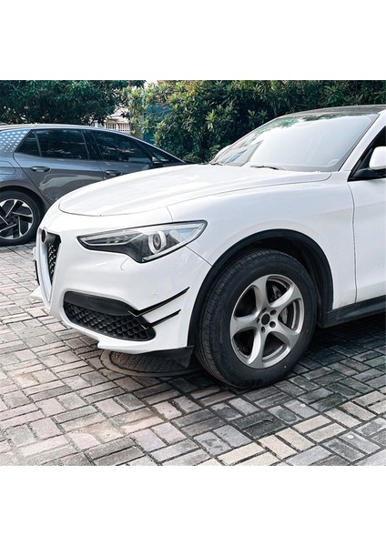 Araba Ön Tampon Spoyleri Ayırıcı Kapağı Yan Dudak Ayırıcı Kaplama Alfa Romeo Stelvio 2017+ Parlak Siyah (Yurt Dışından) fırsatları