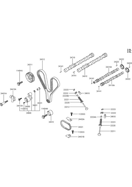 24410-37100 Kia Sportage Optima Için Hyundai Tucson Sonata 1999-2010 Için Araba Zamanlama Zinciri Gergisi 2441037100 (Yurt Dışından) modelleri