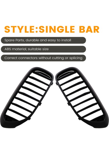 Ön Tampon Izgaraları Tek Çizgi Stil Yarış Izgaraları Bmw 5 Serisi G30/G31/G38 530I 540I 550I Tek Mat Siyah (Yurt Dışından) fırsatları