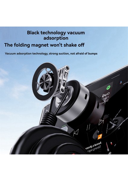 X91 Manyetik Vakum Adsorpsiyonlu Araç Tutucu Cep Telefonu Tutucu Katlanabilir 360 Derece Dönme Akıllı Telefon Siyah (Yurt Dışından) modelleri