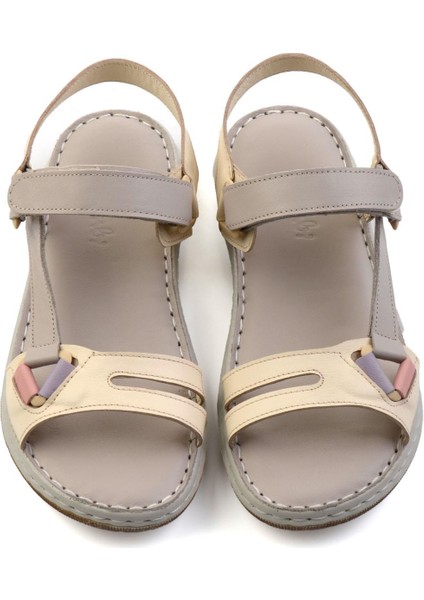 Bej Çok Renkli Leather Kadın Sandalet K05281079003 fiyatları