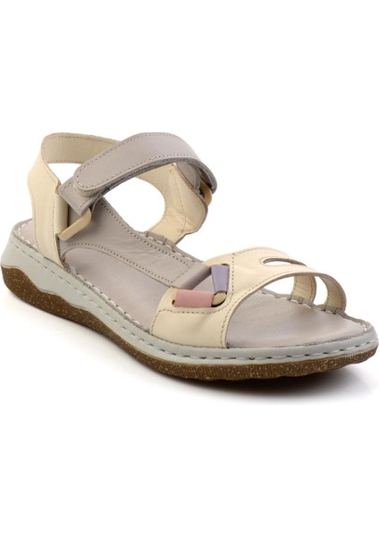 Bej Çok Renkli Leather Kadın Sandalet K05281079003 modelleri