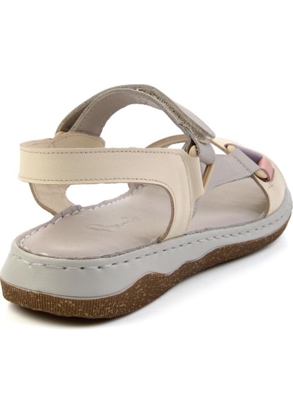 Bej Çok Renkli Leather Kadın Sandalet K05281079003 fırsatları