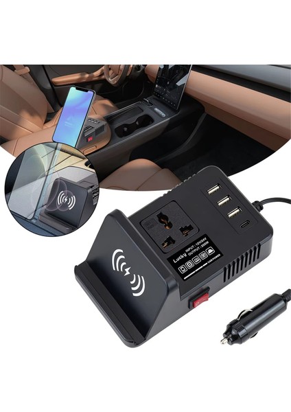 Hızlı Şarj USB Dizüstü Bilgisayar Şarj Cihazı Araba Şarj Cihazı 12/24V Araba Fişi Dönüştürücü Araba Invertörü Voltaj Dönüştürücü Beyaz (Yurt Dışından) fiyatları