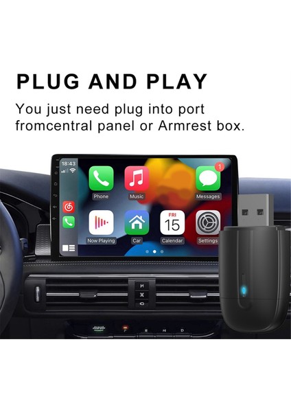 2'si 1 Arada Çift Arayüz Kablosuz Carplay/android Auto Kablosuz Carplay Adaptörü Akıllı Mini Kutu Fiş Hızlı Bağlantı Evrensel (Yurt Dışından) fiyatları