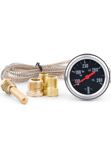 2 Inç 52MM Mekanik 12V Su Sıcaklık Ölçer 50-140℃/130-280℉ Sensörlü Su Sıcaklık Ölçer Araba Sayacı (Yurt Dışından)