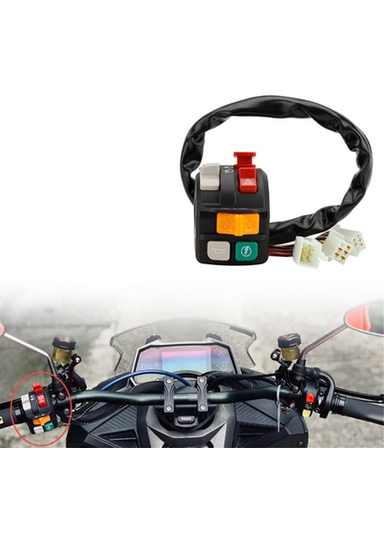 Motosiklet Evrensel 22MM Gidon Anahtarı 7 Fonksiyonlu Gidon Modifikasyon Anahtarı Montajı (Yurt Dışından) indirimleri