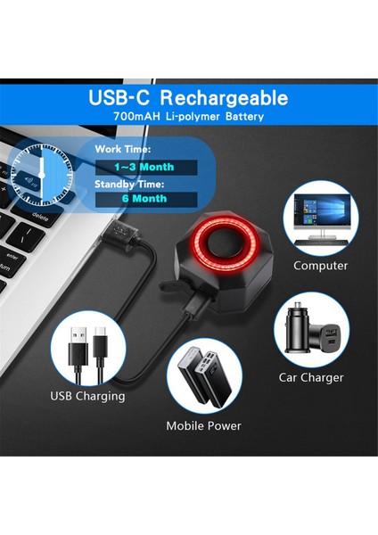 Bisiklet Alarmı Uzaktan Kumandalı Bisiklet Hırsızlık Önleme Alarmı USB Şarj Edilebilir Motosiklet Bisiklet Dedektörü Alarmı Braketli (Yurt Dışından) fırsatları