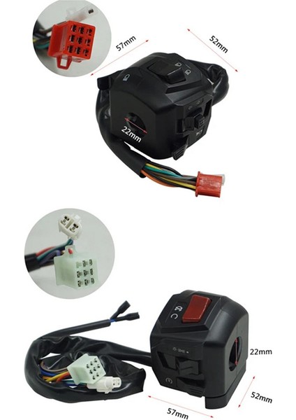 Motosiklet Evrensel 22MM Gidon Anahtarı Assy 12V Gece Lambası Led'i Pulsar NS200 Modifiyeli Gidon Anahtarı Için (Yurt Dışından) modelleri