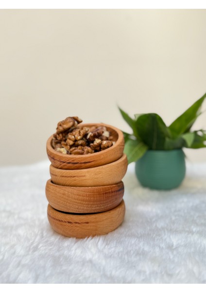 Lüx Ahşap Yuvarlak Çerezlik