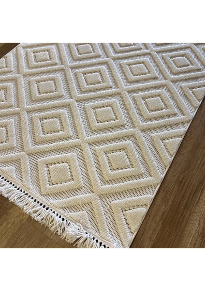 Design 1089 Krem Yumuşak Dokulu Iskandinav Halı modelleri